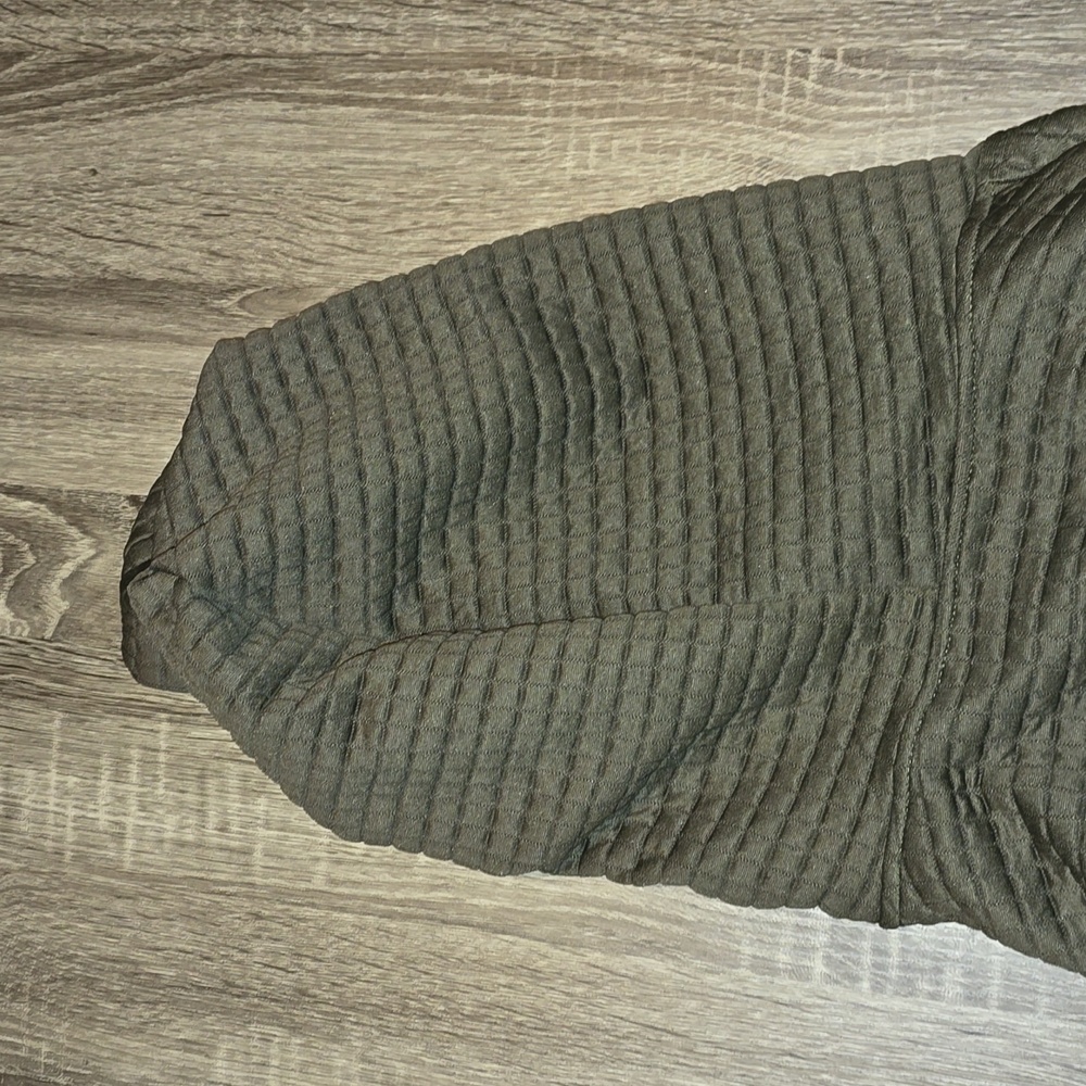 Olive green Sweatshirt with hood - Picture 3 of 9